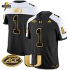 Miami Hurricanes 2024 Gold Vapor Limited Jersey – Black Edition, All Stitched for Men