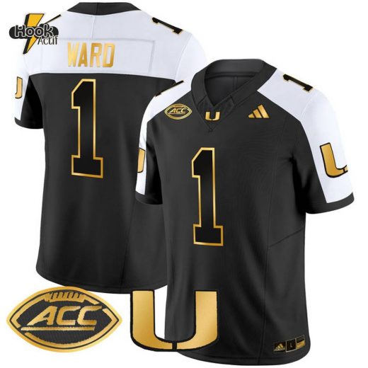 Miami Hurricanes 2024 Gold Vapor Limited Jersey – Mix Black and White Edition, Stitched for Men