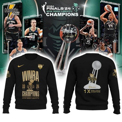 New York Liberty 2024 WNBA Finals Champions Sweatshirt – Gold Version V2