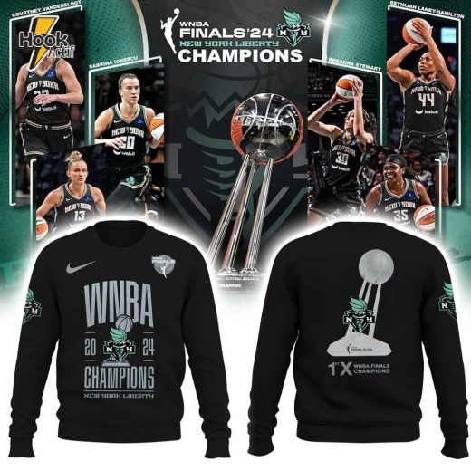 New York Liberty 2024 WNBA Finals Champions Sweatshirt – Silver Edition