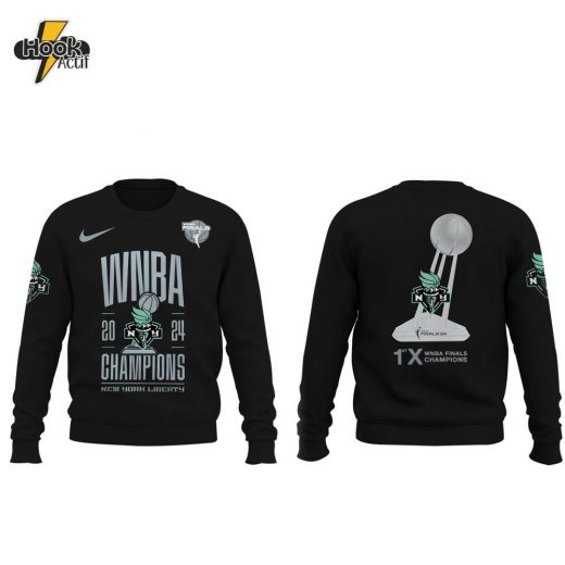 New York Liberty 2024 WNBA Finals Champions Sweatshirt – Silver Edition