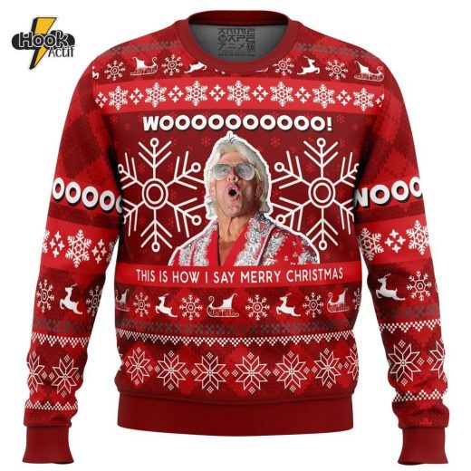 Pro Wrestling Christmas Sweater – Flair-Inspired Sweater for Wrestling Fans