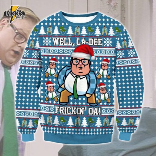 SNL Matt Foley “La Dee Frickin-Da” Ugly Christmas Sweater – Comedic Holiday Sweater