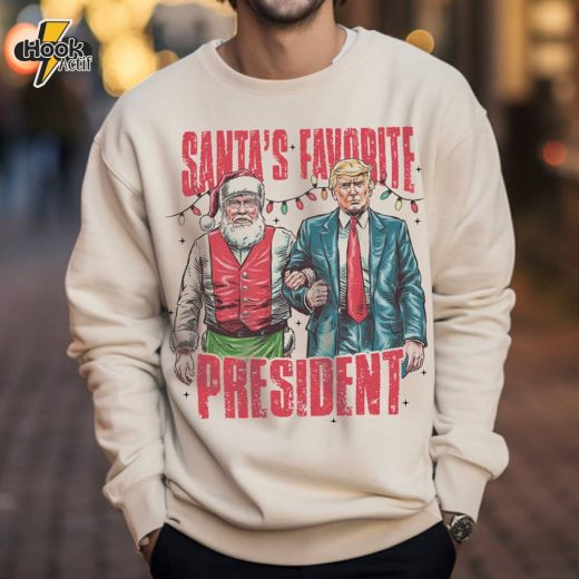 “Santa’s Favorite President” Christmas Sweatshirt – Holiday Edition