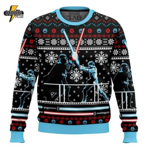 Star Wars Lightsaber Duel Ugly Sweater – Perfect for Star Wars Fans This Christmas