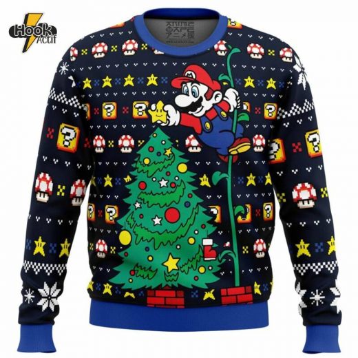 Super Mario Bros “It’s a Tree” Ugly Christmas Sweater – Gamer Christmas Gift