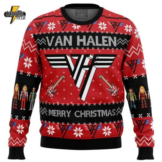 Van Halen Band Ugly Christmas Sweater – Rock Out This Christmas with Iconic Style