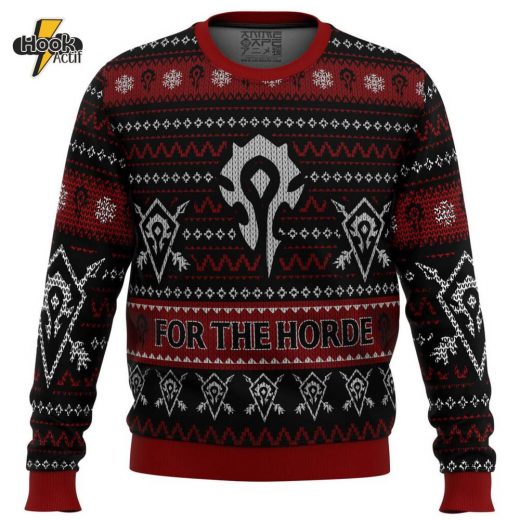 World of Warcraft “For the Horde” Ugly Christmas Sweater – Gamer’s Perfect Sweater