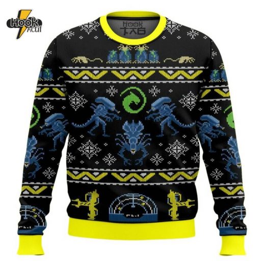 Xenomorph Alien Ugly Christmas Sweater – Ultimate Sci-Fi Horror Holiday Sweater