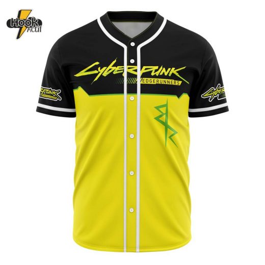 Hookactif 3D Printed Edgerunners V2 Cyberpunk 2077 Men’s Short Sleeve Anime Baseball Jersey – Cyberpunk 2077 Edgerunners Jersey