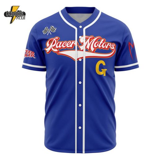 Hookactif 3D Printed Racer Motors Speed Racer Men’s Short Sleeve Anime Baseball Jersey – Speed Racer Anime Baseball Jersey