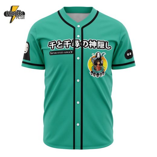 Hookactif 3D Printed Spirited Away Studio Ghibli Men’s Short Sleeve Anime Baseball Jersey – Spirited Away Studio Ghibli Jersey