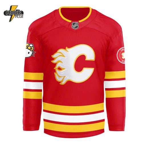 2024 Calgary Flames x Hello Kitty 50th Anniversary Jersey Red