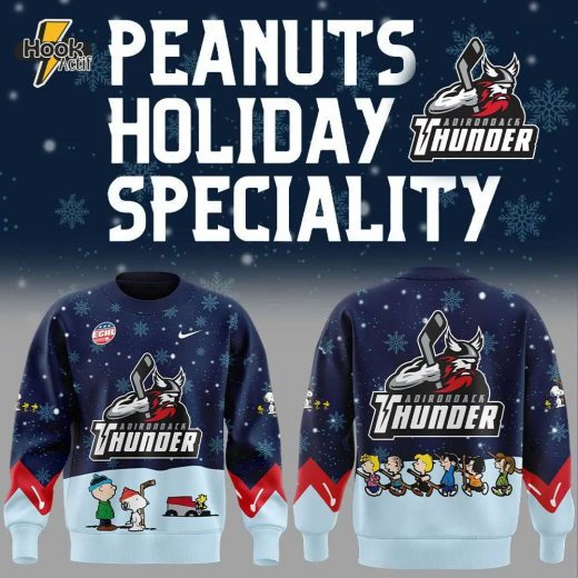 Adirondack Thunder Peanuts and Snoopy Nike Sweatshirt Dark Blue