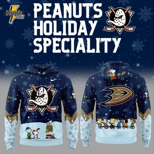 Anaheim Ducks Peanuts & Snoopy Night Nike Hoodie