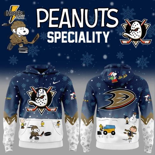 Anaheim Ducks Peanuts & Snoopy Night Nike Hoodie V2