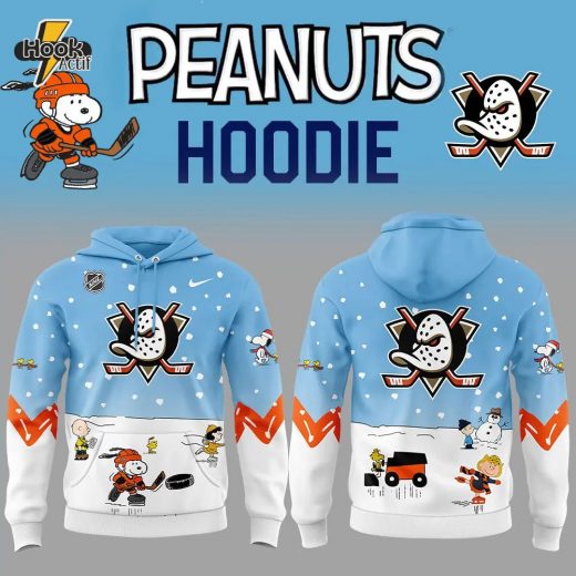 Anaheim Ducks Peanuts & Snoopy Night Nike Hoodie V3