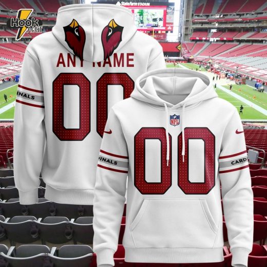 Arizona Cardinals White Hoodie Clean Style Edition