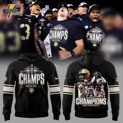 Army Black Knights 2024 AAC Champions Hoodie Alternate Version