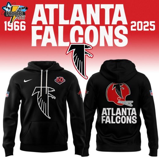 Atlanta Falcons Throwback Hoodie 2025 Black