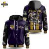 ASU fear the fork Hooded Baseball Jacket