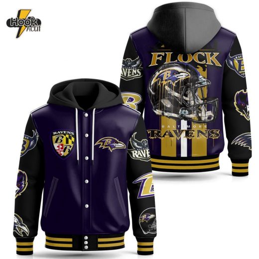 Baltimore Ravens Hooded Baseball Jacket