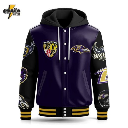 Baltimore Ravens Hooded Baseball Jacket