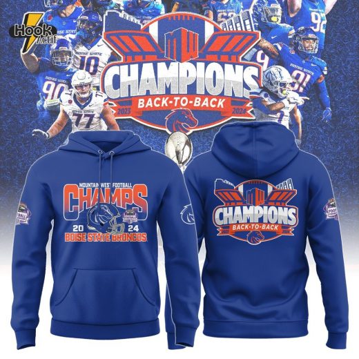 Boise State Broncos 2024 Mountain West Conference Football Champions Hoodie