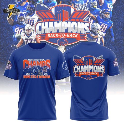 Boise State Broncos 2024 Mountain West Conference Football Champions TShirt