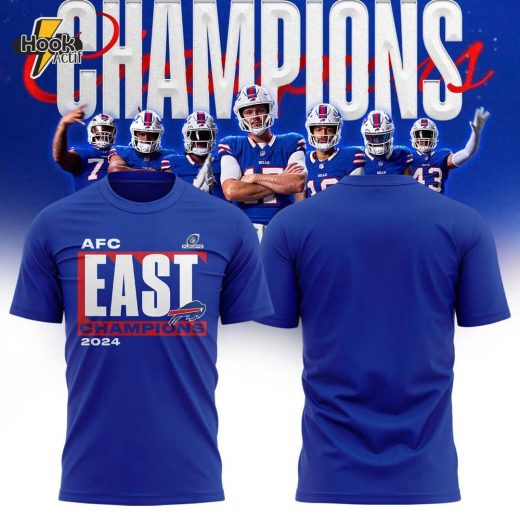 Buffalo Bills Fanatics Royal 2024 AFC East Division Champions Conquer Tee