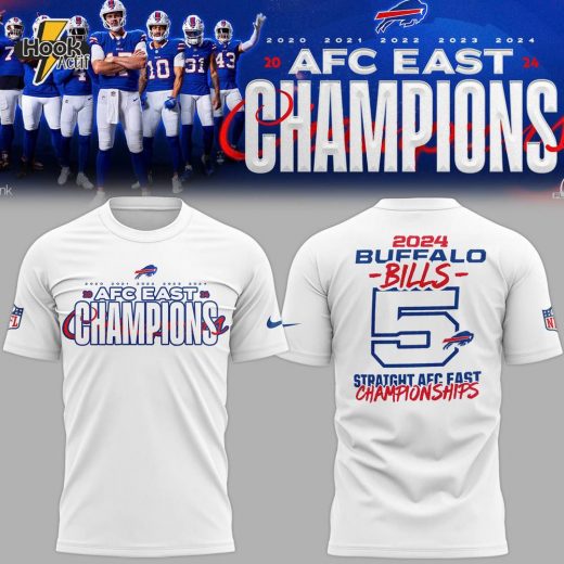 Buffalo Bills Five Straight AFC East Division Champions T-Shirt