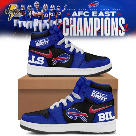 Buffalo Bills Nike 2024 AFC East Division Champions Sneakers