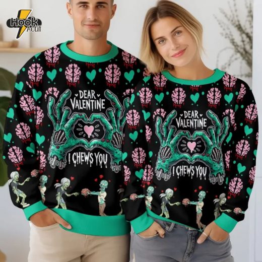 Dear Valentine, I Chews You Funny Valentine Sweater