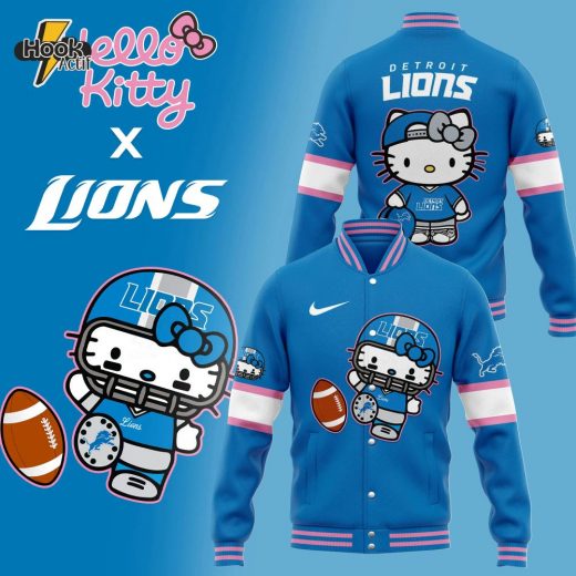 Detroit Lions x Hello Kitty Limited Edition Varsity Baseball Jacket