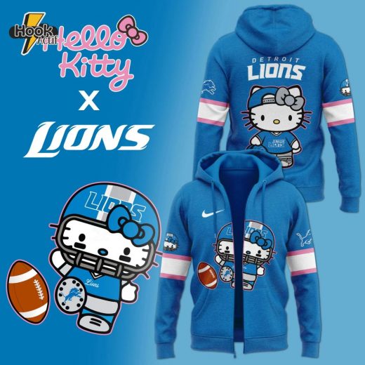 Detroit Lions x Hello Kitty Limited Edition Zip Up Hoodie