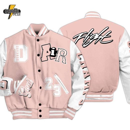 Dunkare Low Legend Pink 11s Shirt Varsity Jacket, AIR Number 23 GOAT Baseball Varsity Jacket Unisex Outfit