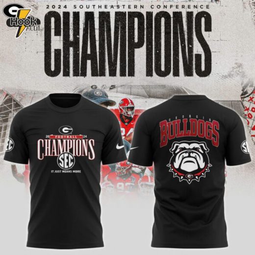 Georgia Football Champions 2024 Limited T Shirt Black