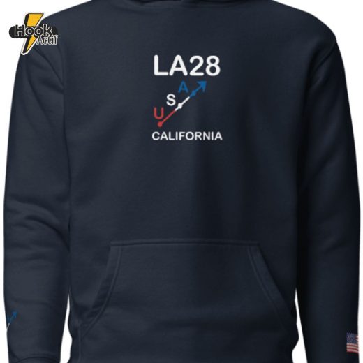 LA28 Olympic Embroidered Hoodie – Navy