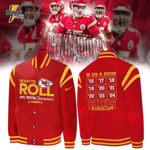 Limited Edition 2024 AFC West Division Champions Kansas City Chiefs Bomber Jacket