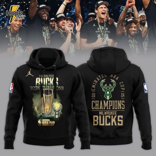 Limited Edition 2024 Emirates NBA Cup Champion Milwaukee Bucks Hoodie