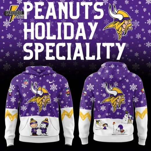 Limited Edition Minnesota Vikings Peanuts Holiday Speciality Hoodie 2024