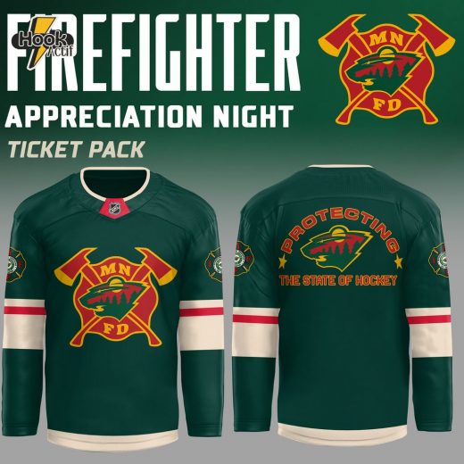 Limited Edition Minnesota Wild Firefighter Appreciation Night 2024 Jersey