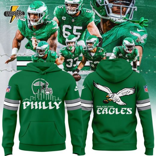 Limited Edition Philadelphia Eagles Hoodie Kelly Green Threads 2024