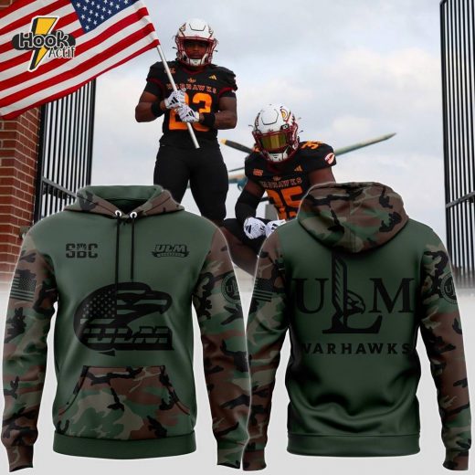 Limited_ULM Football Camo 2024 Salute to Service Club Fleece Pullover Hoodie