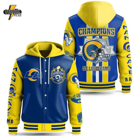 Louis Rams Hooded Baseball Jacket