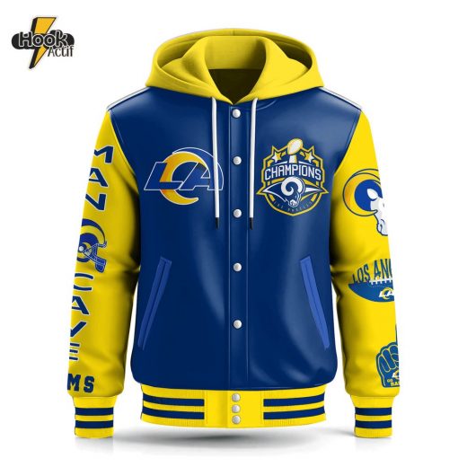 Louis Rams Hooded Baseball Jacket