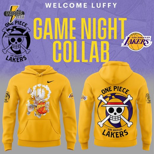 Luffy Gear 5 are joining the Lakers for One Piece Night Nike Yellow Hoodie