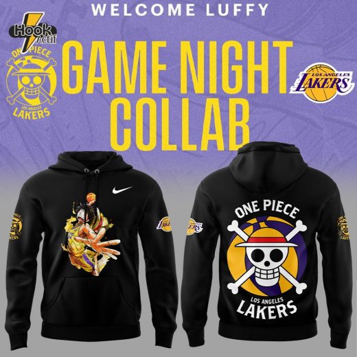 Luffy are joining the Lakers for One Piece Night Nike Black Hoodie