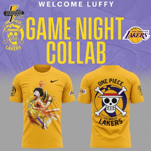 Luffy are joining the Lakers for One Piece Night Nike Yellow Tshirt