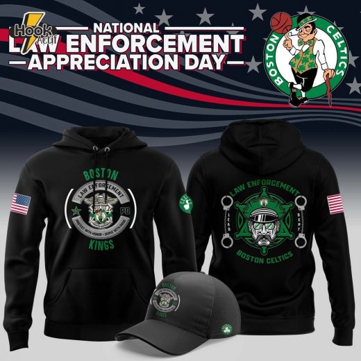 Men’s Boston Celtics 2024 First Responders Law Enforcement Appreciation Day Premium Limited Pullover Hoodie